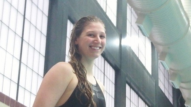 Abi Speers, Langley, 23.18, new state record at the 2013 Virginia State Swim Meet