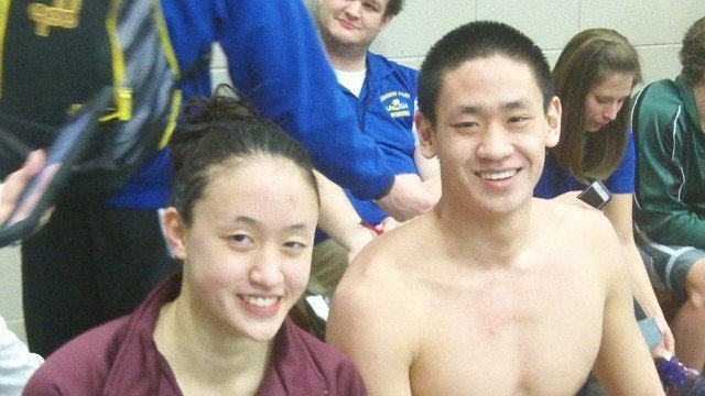 Janet and Philip Hu at the 2013 Virginia State Swim Meet
