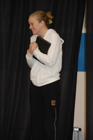 SCAD's Hannah Legg won three individual titles at the 2013 NAIA National Championships. (Credit: Anne Lepesant)