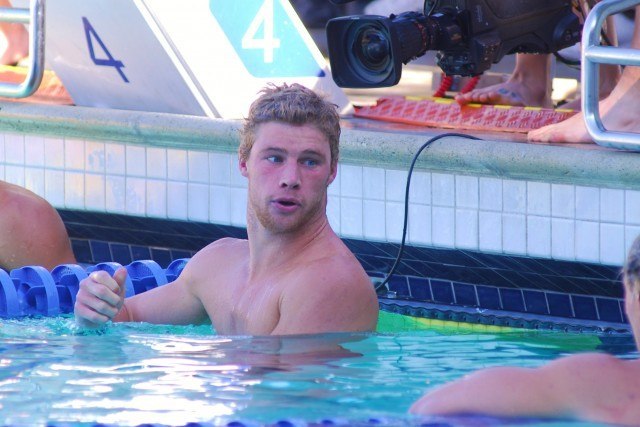 Arizona's Kevin Cordes was satisfied with his year-after-year improvement in the 200 breaststroke after winning in nearly a lifetime best on Friday. (Photo: Bill Collins)