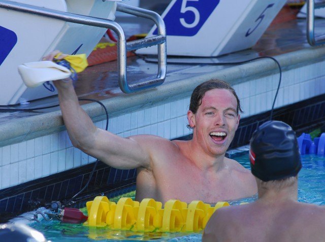 Michigan's Connor Jaeger has been hard to beat in 2013. He continued his roll with a win in the 400 free on Friday night in Santa Clara. (Photo: Bill Collins)