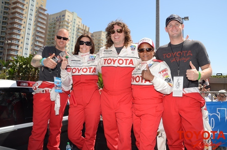 Tyler Clary, 2012 Olympic Champion in the 200 backstroke, at the Toyota Pro Celebrity race