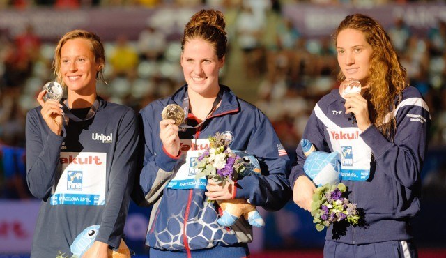 Federica Pellegrini, Missy Franklin, Camille Muffat, 200 Freestyle Final, 2013 FINA World Championships (photo credit: Victor Puig, victorpuig.com)