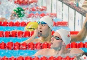 Sun Yang and Ryan Cochrane, 400 freestyle, at 2013 FINA World Championships (Photo Credit: Victor Puig, victorpuig.com)