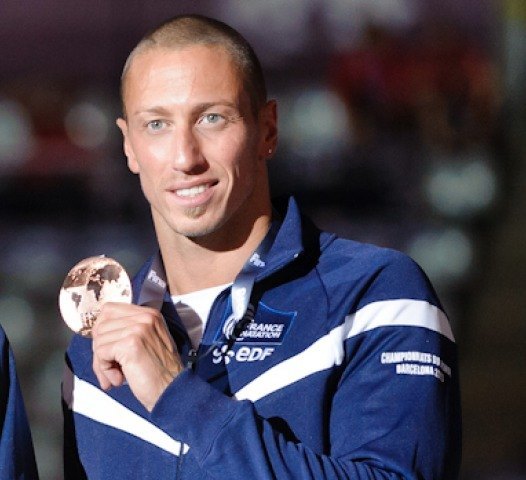 Fred Bousquet wins bronze in the 50 butterfly at the 2013 FINA World Championships (Photo Credit: Victor Puig, victorpuig.com)