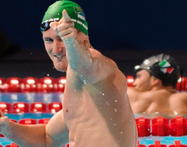Cameron van der Burgh, 50 breaststroke winner, 2013 FINA World Championships in Barcelona, Spain (Photo Credit: Victor Puig, victorpuig.com)