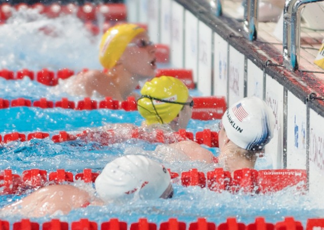 Franklin and Campbell, 100 freestyle prelim, 2013 FINA Worlds (Photo Credit Victor Puig, victorpuig.com)