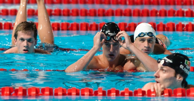 Craig McNally and Ryan Lcohte, 200 backstroke prelim, 2013 FINA Worlds (Photo Credit Victor Puig, victorpuig.com)