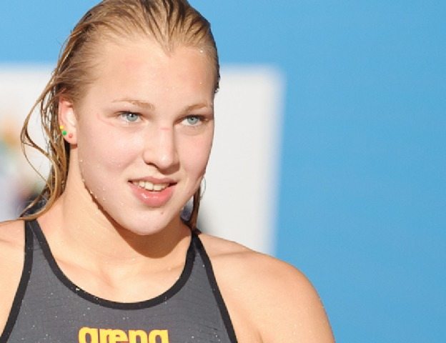 Ruta Meilutyte, 50 breaststroke World Record, semi final, 2013 FINA World Championships (Photo Credit: Victor Puig)