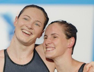 Cate & Bronte Campbell, 50 freestyle World Record, semi final, 2013 FINA World Championships (Photo Credit: Victor Puig)