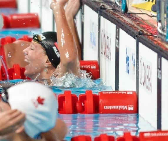 Yuliya Efimova, 50 breaststroke prelim, downs Hardy's World Record, 2013 FINA World Championships (Photo Credit: Victor Puig)