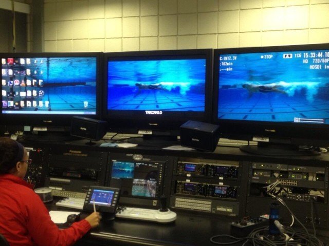 Fantasy Video Analysis, the bullpen, where the magic happens (courtesy of the USA Swimming Foundation)