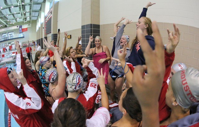 University of Houston Swimming and Diving Team (courtesy of Stephen Pinchback / UH Athletics Communications)