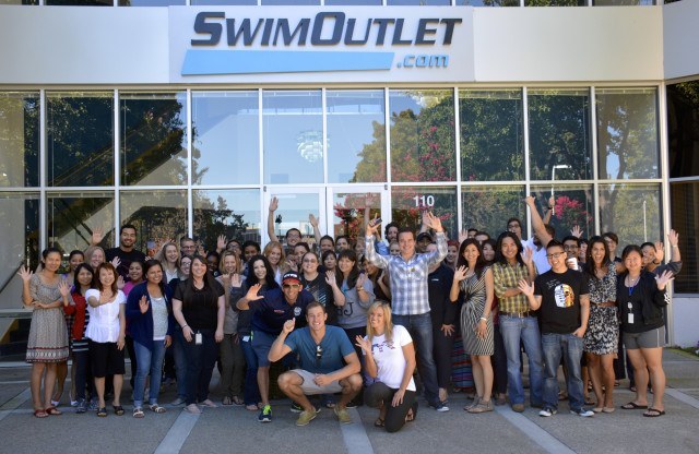 "Swim Like a Champion" hosts at SwimOutlet's HQ - behind the scenes (courtesy of Fitter and Faster Tour presented by Swimoutlet.com)