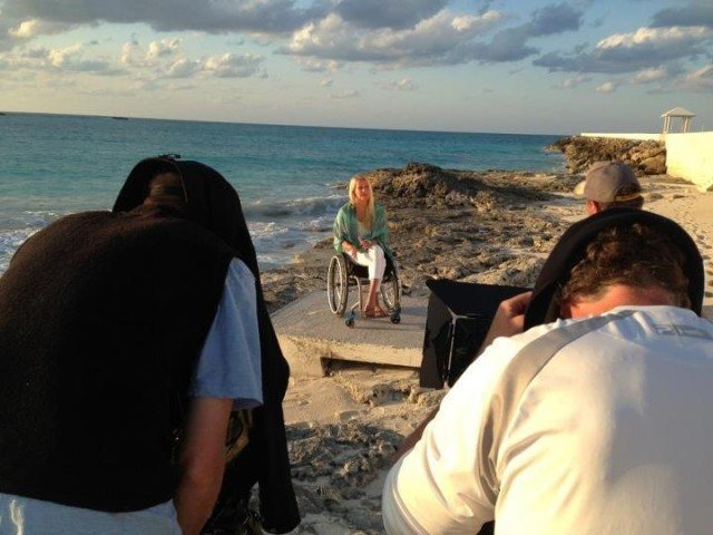 Mallory Weggemann during filming of the documentary "The Current". Courtesy: Jeremy Snyder/TheFactoryAgency