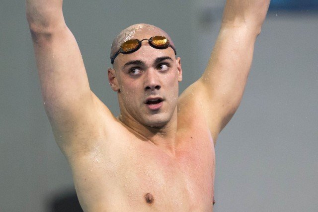 Louisville Senior Joao De Lucca repeats as 200 freestyle champion going 1:31.96 on the second night of the 2014 NCAA Division I Swimming and Diving Championships.