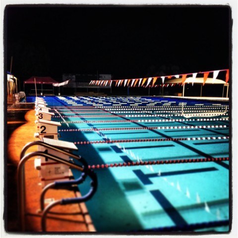 The pool lay empty, having seen it's last official race, on Sunday night. (Courtesy: Garrett McCaffrey)