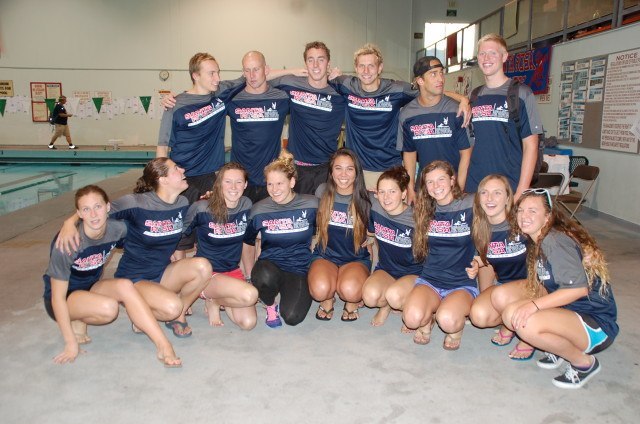 Santa Rosa Junior College men's and women's teams at the 2014 CCCAA championship meet. Photo: Anne Lepesant