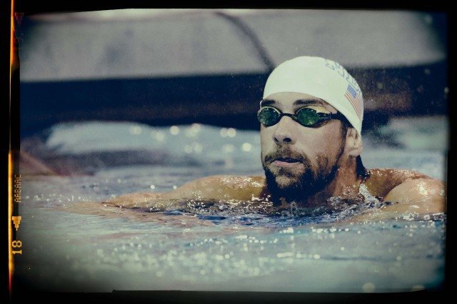 Michael Phelps first win in the comeback era (photo: Mike Lewis, Ola Vista Photography)