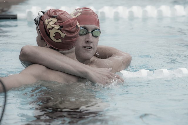 Mount Carmel High School's Grant Schenk took both the 200 and 500 free titles (photo: Mike Lewis, Ola Vista Photography)