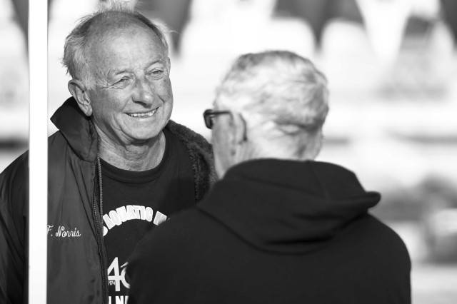 catching up with friends (Photo: Mike Lewis - Courtesy of U.S. Masters Swimming)