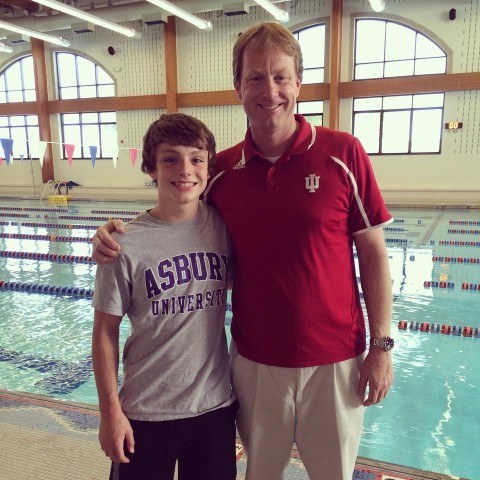 Indiana Hoosiers Head Coach Ray Looze with Chase. #ChaseStrong (Photo Courtesy of The Smith Family and the #ChaseStrong Facebook Group)