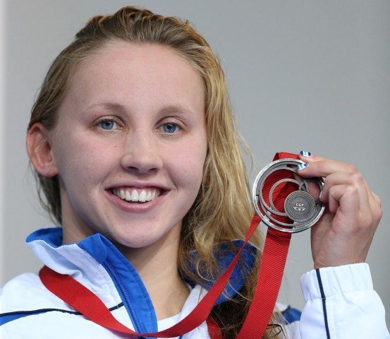 Scotland's Corrie Scott poses with her bronze medal from the 50 breaststroke at the 2014 Commonwealth Games (Courtesy: Ian MacNicol/Scottish Swimming)