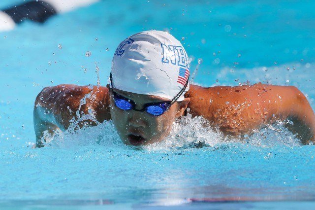 Easop Lee from South Korea, only 14, was the 200 fly Champion. (Courtesy: Tim Binning/TheSwimPictures.com)