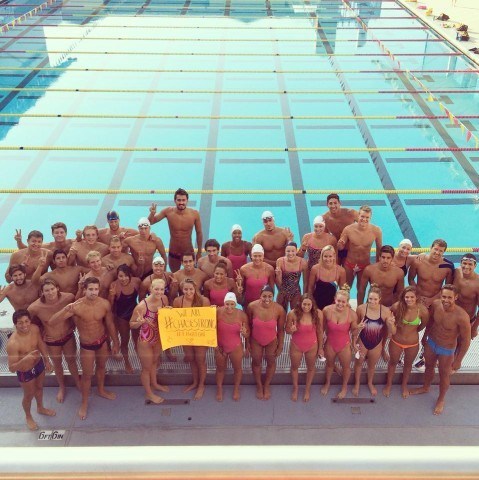 World Record Holder Ariana Kukors and the USC Trojans are #ChaseStrong (Photo Courtesy of The Smith Family and the #ChaseStrong Facebook Group)