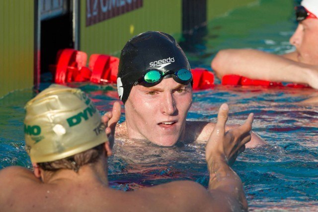 Patrick Conaton won the men's 200 backstroke as a precursor to his journey to Nanjing for the 2014 Youth Olympics. (Courtesy: Tim Binning/TheSwimPictures.com)