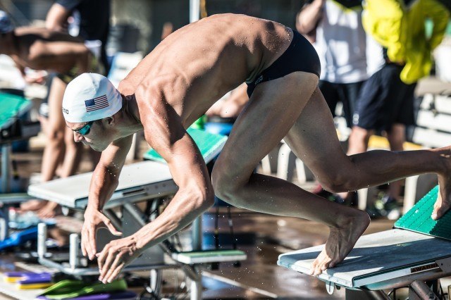 Michael Andrew during warm up (photo: Mike Lewis, Ola Vista Photography)