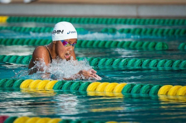 Runa Imai took the women's 200 breast (photo: Mike Lewis, Ola Vista Photography)