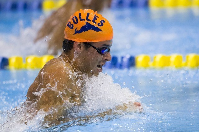 Marijn Van Zundert now swims at Indiana, but he came all the way to the U.S. from the Netherlands to be a Bolles Shark. (Courtesy: Tim Binning/TheSwimPictures.com)
