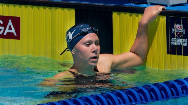 Madison White is another shark turned bear - she used to be a Crow Canyon Country Club Shark, now she's a UCLA Bruin. (Courtesy: Tim Binning/TheSwimPictures.com)