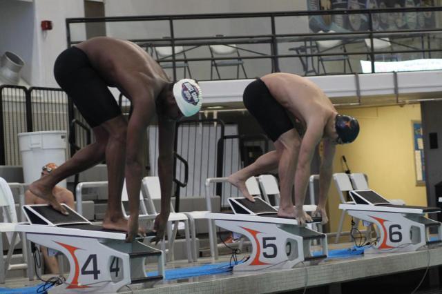 Pro swimmer Dax Hill made a guest appearance at the 2014 Orange/White Intrasquad. Courtesy: Andy Ringgold