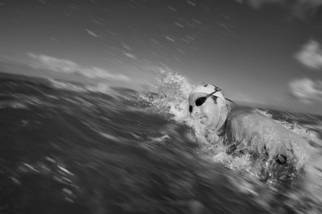 Alex Kostich is on of the most decorated swimmers in the history of this race was 7th overall and the top USA finisher (photo: Mike Lewis, Ola Vista Photography)