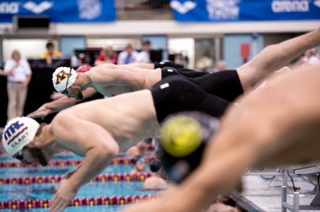 Prelims men's 500 free start (photo: Mike Lewis, Ola Vista Photography)