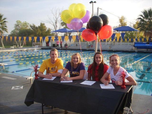 Here are 4 Sierra Marlins that signed today. Matt Klotz and Summer Spradley to LSU. Julienne Baynes-Tadena and Jordan Anderson to Utah.