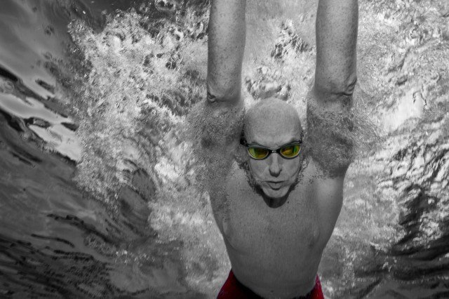 Grabbed this image of master swimming hall of fame'r David Guthrie during his time in California last year. David is really committed to working on his technique and it was evident underwater. (photo: Mike Lewis, Ola Vista Photography)