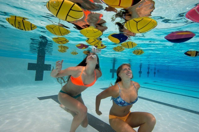 Jolyn swimwear makes some great fashionable and functional training suits for woman. They came down to La Jolla last spring and we grabbed this shots of former NCAA All American water polo players Carol Clark and Kate Baldoni (photo: Mike Lewis, Ola Vista Photography)