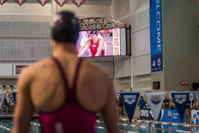 Katinka Hosszu before the 400IM (photo: Mike Lewis, Ola Vista Photography)
