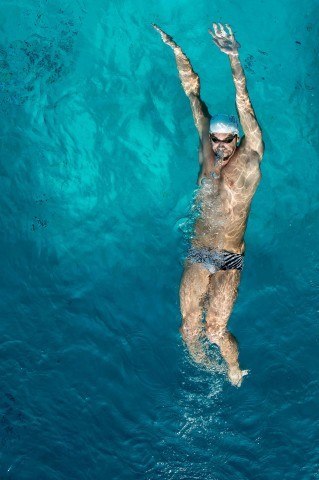 This is one of my favorite images of 2014. This is Michael Phelps shot from the 10 meter platform at the Santa Clara Swim Center. (photo: Mike Lewis, Ola Vista Photography)