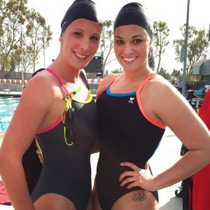 Ashley Twichell and Chloe Sutton sporting some new colors in the Solid Brites training suits.