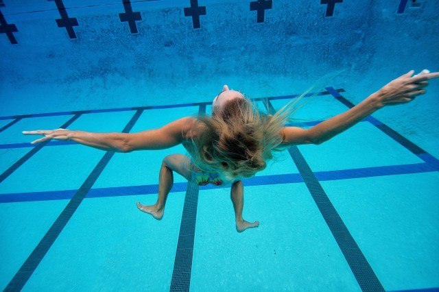 Swim spray hair by Mike Lewis