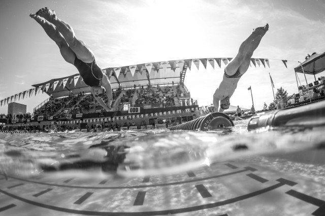 warm up sprint lane (Photo: Mike Lewis - Courtesy of U.S. Masters Swimming)