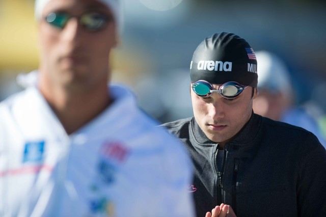 Cody Miller in the final of the 100 breaststroke in Santa Clara (photo: Mike Lewis, Ola Vista Photography)