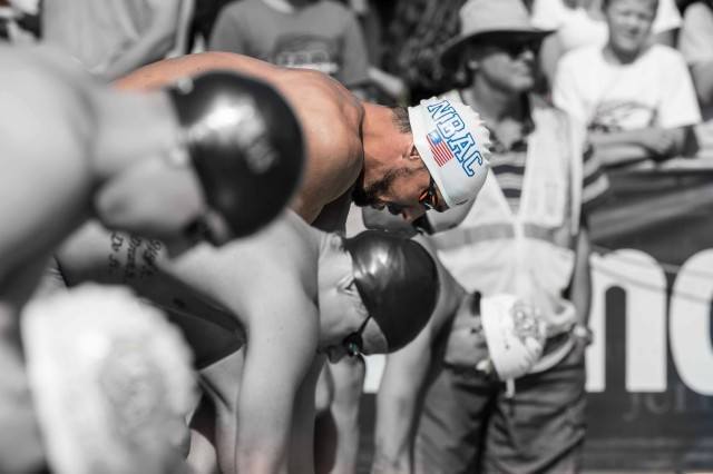 Michael Phelps 200 fly start Santa Clara Pro Swim 2015 (photo: Mike Lewis, Ola Vista Photography)