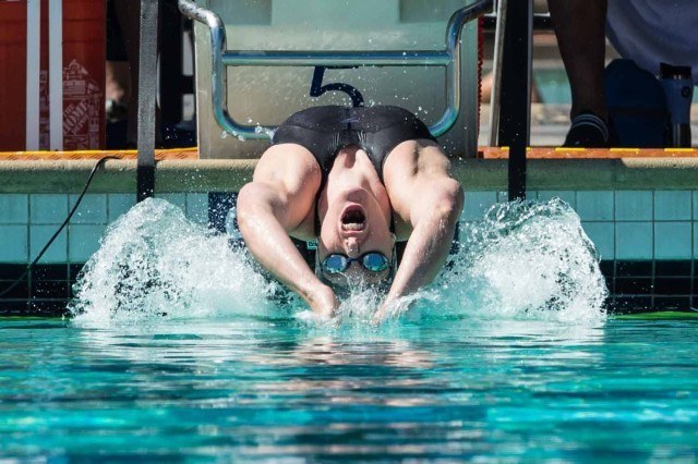 Missy Franklin 200 backstroke prelims 2015 Santa Clara Pro Swim (photo: Mike Lewis, Ola Vista Photography)
