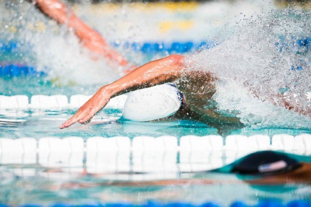 Nathan Adrian 50 free prelims Santa Clara Pro Swim (photo: Mike Lewis, Ola Vista Photography)