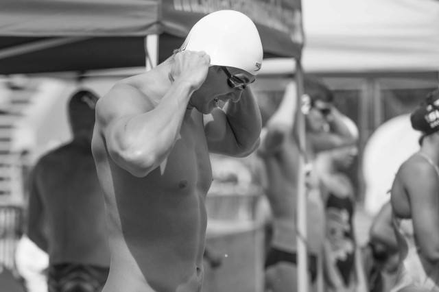 Nathan Adrian warm up Santa Clara Pro Swim (photo: Mike Lewis, Ola Vista Photography)